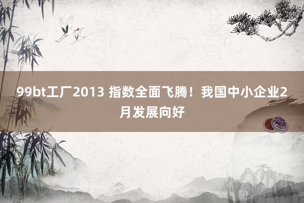 99bt工厂2013 指数全面飞腾！我国中小企业2月发展向好